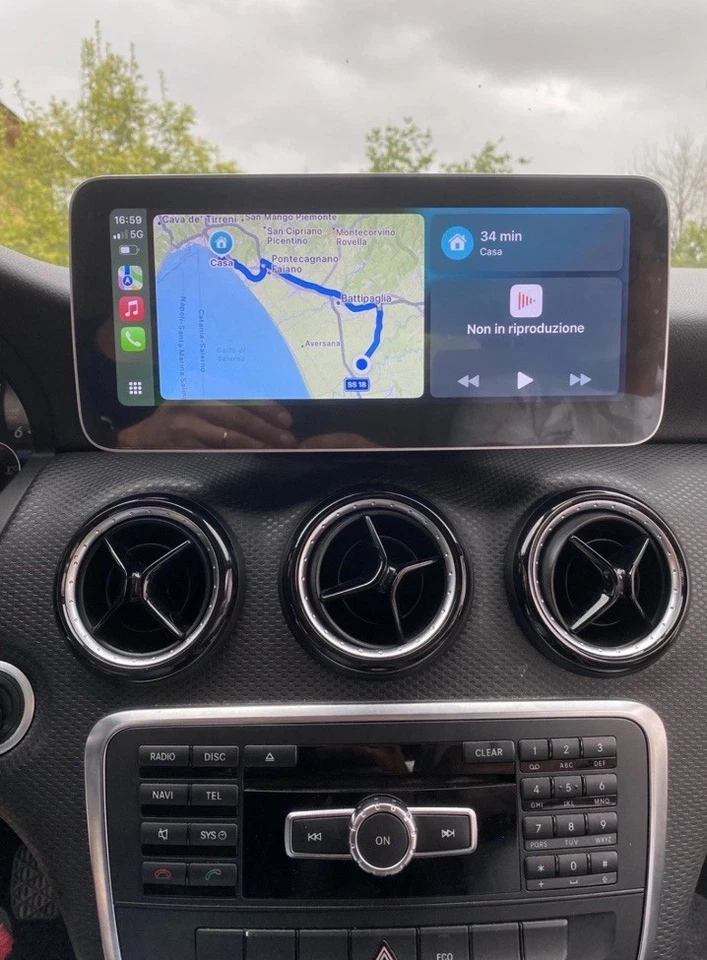 CARPLAY Autoradio Android Mercedes  Classe A W176 GLA X156 CLA C117 4/64 GB Navi - Immagine 1 di 1
