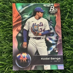 2023 Bowman Platinum #TOP-78 Emerald Green Ice Foil Kodai Senga Rookie RC /99 - Picture 1 of 2