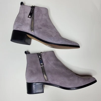 Dolce Vita Marra Gris Gamuza Cuero Botines Chelsea Doble Cremallera 9.5 Foto 1 de 4