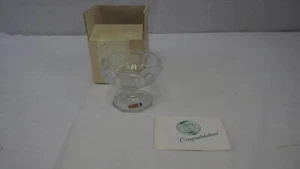 Moneda de Vidrio Fostoria Avon 91 Aniversario Tazón de Caramelo Plato con Patas Vintage 1977 Nuevo en Caja - Imagen 1 de 8