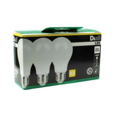 3x 10.5W (=75W) Diall LED GLS Light Bulbs, ES, E27, Edison Screw, 4000K Lamps - Image 1 of 2