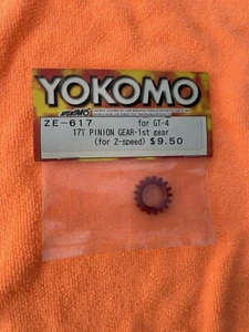 Yokomo Ze-617 For Gt-4 17T Pinion Gear 1st Gear For 2 Speed Rc Car - Picture 1 of 2