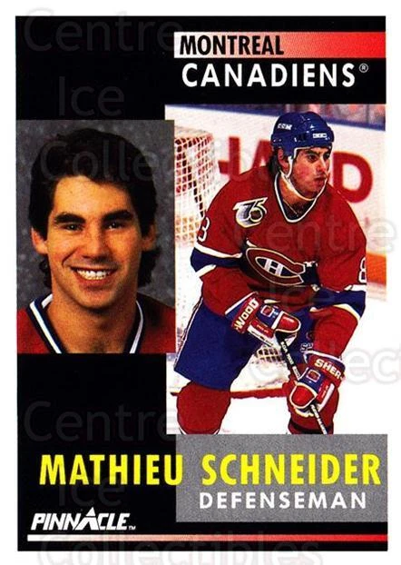 1991-92 Pinnacle #209 Mathieu Schneider - Image 1 of 1