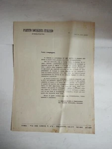 QUESTIONARIO DA COMPILARE PARTITO SOCIALISTA ITALIANO 1957 - Picture 1 of 4