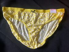 Plus Size 14/16 Lane Bryant Cacique Hipster Cotton Panty Yellow/White Floral