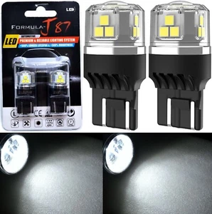 LED 15W 7443 White 6000K Two Bulbs Light Front Turn Signal Replace Upgrade Stock - Picture 1 of 12
