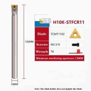 H10K-STFCR11 CNC Lathe Tools Indexable HSS Turning Tool Holder For TCMT11 Insert - Picture 1 of 5