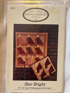 Vtg DeCuyper Trading Co. Star Bright Angel Wallhanging & Mini-Quilt pattern #128 - Picture 1 of 1