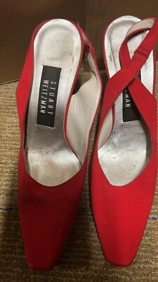 Stuart Weitzman Red Pointed Toes Pump High Heels Size 6 $359 - Image 1 of 2