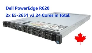 Dell Poweredge R620 E5-2697 V2 24 Cores 768G RAM, 8x600G HDD H710p mini 2x 750W - Picture 1 of 1