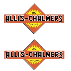 Paquete de 2 calcomanías adhesivas de vinilo con logotipo de diamante para tractores Allis-Chalmers de 5,5"x3" - Imagen 1 de 3