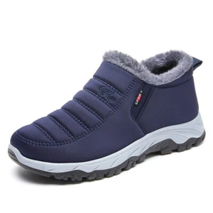 Mens Women Snow Ankle Winter Warm Boots Shoes Ladies Lined Waterproof Non-slip - Picture 1 of 4