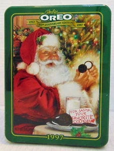 Oreo 1997 Christmas SANTA Cookie Collector Tin "85th ANNIVERSARY EDITION" - Picture 1 of 5