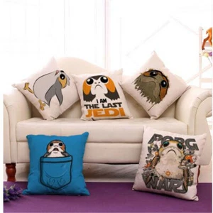 Porg Cushion Cover Star Wars Digital Printed Home Decorative Sofa - Picture 1 of 24
