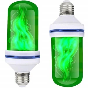 2x LED Flame Effect Light Bulb 4Modes Fire Light Bulbs Home Party Festival Hotel - Picture 1 of 7