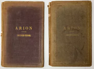 ARION 2nd Tenor & Bass Four Part Songs FOR MALE VOICES 1862 JOHN D WILLARD 2 Bks - Imagen 1 de 6