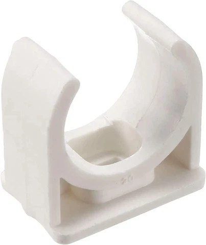 100 Pcs U-Shaped PVC Water 16Mm Pipe Clamps Clips, U-Shaped Buckles Fit for 1/4" Cover