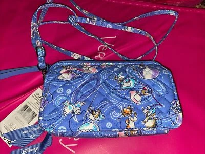 Nuevo Todo en Uno Bradley Azul Disney Cenicienta Paisley Algodón RFID Bandolera Ratones Foto 1 de 4