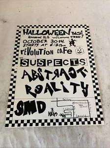 Vintage Original Show Flyer The Suspects Abstract Reality @ Revolution Cafe Ska - Picture 1 of 10