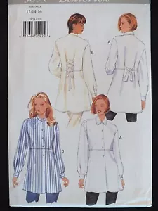 OOP BUTTERICK 3854 Misses Loose-fitting Long Shirt in 2 Looks PATTERN 6-8-10 UC - Picture 1 of 3