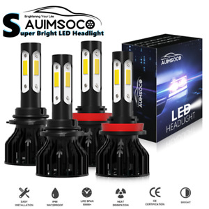 For Hyundai Genesis 2015-2016 4x LED Headlight High Low Beam Bulbs Upgrade Kit