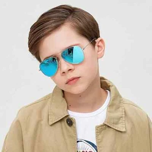 Classic Kids Polarized Sunglasses Fashion Children Pilot Sun Glasses Metal Frame - Picture 1 of 31