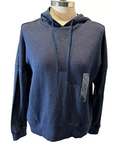 Natural Reflections Hoodie Women's Blue Rib Trim Pullover New Sz S - Picture 1 of 12