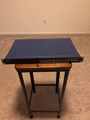 NETGEAR ProSafe FS728TLP 28-Port Smart Switch 12 Poe and 4 Gigabit Ports - Blue - Image 1 of 4