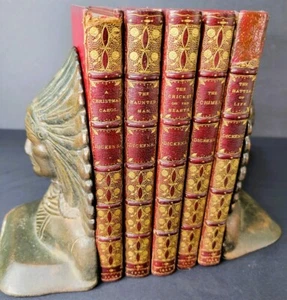 Charles Dickens Christmas Books ~ Five Volumes, 1844-48 ~ Bound by Warsfold - Picture 1 of 24
