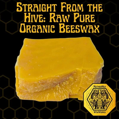 Straight From the Hive 1 Lb RAW Unfiltered Pure Beeswax Natural Yellow Bee's Wax - Image 1 of 4