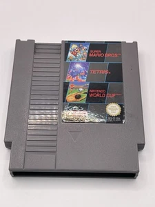 Super Mario Bros Tetris Nintendo World Cup Game NES 3 In 1 Retro Game Cartridge - Picture 1 of 6
