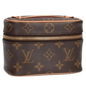 Deberes incl. Auténtica bolsa de tocador LOUIS VUITTON M44936 con nano monograma marrón LV - Imagen 1 de 5
