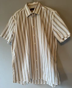 Vintage 90’s Short Sleeve Button Down Striped Shirt - Picture 1 of 10