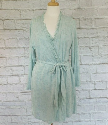 Juego de bata y camisa de poli rayón vintage Jones New York L/XL, azul Seaform RN65539 Foto 1 de 4