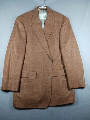 VTG Brooks Brothers Sport Coat Jacket Blazer Men’s 43L Wool Tweed USA 2 BUTTON - Image 1 of 4