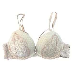 Victoria’s Secret Push-up-BH Creme Rosa Taube Spitze Träger 32B - Bild 1 von 4