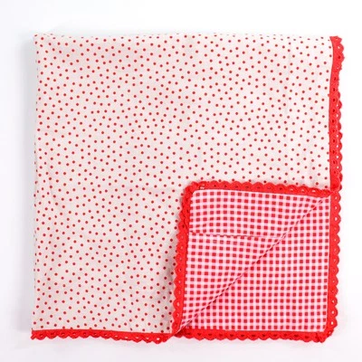 Ikea ROSALI EURO Pillow Sham Cath Kidston Pink Red Polka Dots Plaid Cotton - Image 1 of 4