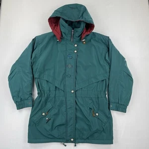 Obermeyer Ski Jacket Womens Size 6 Thinsulate Teal Green Hooded Embroidered Snow - Picture 1 of 13