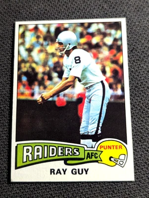 Sharp 1975 Topps #435 Ray Guy Oakland Raiders Football Card-EX+/NM - Image 1 of 3