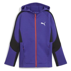 PUMA Evostripe Full Zip Hoodie Youth Boys Blue Casual Athletic Outerwear 6818032 - Picture 1 of 2