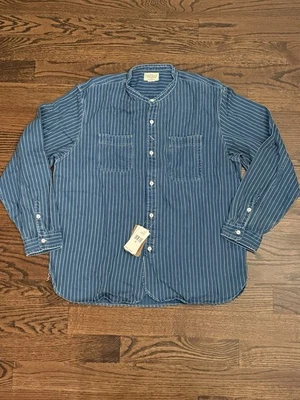 Camisa de Trabajo RRL Doble RL Ralph Lauren Algodón Índigo Cuello Redondo XXL NUEVA CON ETIQUETAS $295 Foto 1 de 4