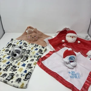 (4er Set) Baby First BUMBLE liebevolle Sicherheitsdecke Spielzeug Rassel Weihnachtsmann, Hase... - Bild 1 von 5