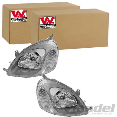 2x VAN WEZEL H4 SCHEINWERFER SET LINKS+RECHTS passend für TOYOTA YARIS - Bild 1 von 4