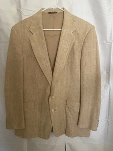 Mens LARRY Mahans Cowboy Collection Linen Sportcoat Jacket Blazer 40R - Picture 1 of 4