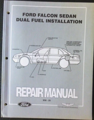 FORD - Tickford " FALCON Sedan " Original DUAL FUEL INSTALLATION MANUAL - rare - - image 1 of 4