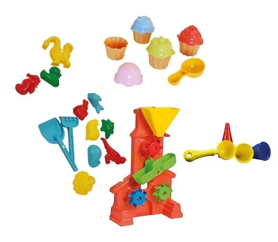 Riesiges Sandspielzeug Set mit Sandmühle  Sandformen Cup Cakes Eis uvm NEU - Bild 1 von 4