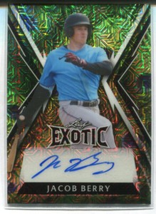 2023 LEAF EXOTIC BASEBALL JACOB BERRY PEACOCK MOJO AUTO AUTOGRAPH 7/7