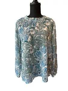Blusa para mujer World Market azul cachemir talla S/M ligera manga larga nueva con etiquetas - Imagen 1 de 5