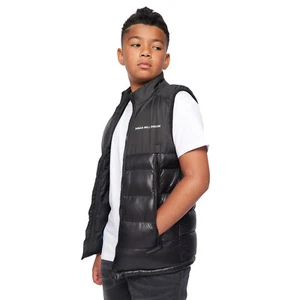 Kings Will Dream Mavin Junior Boys Puffer Gilet Winter Body Warmer Jacket Black - Picture 1 of 5