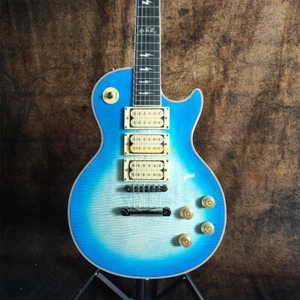 Customized Ace Frehley Electric Guitar Flamed Top Mahogany Body Ocean Blue Burst - Bild 1 von 8